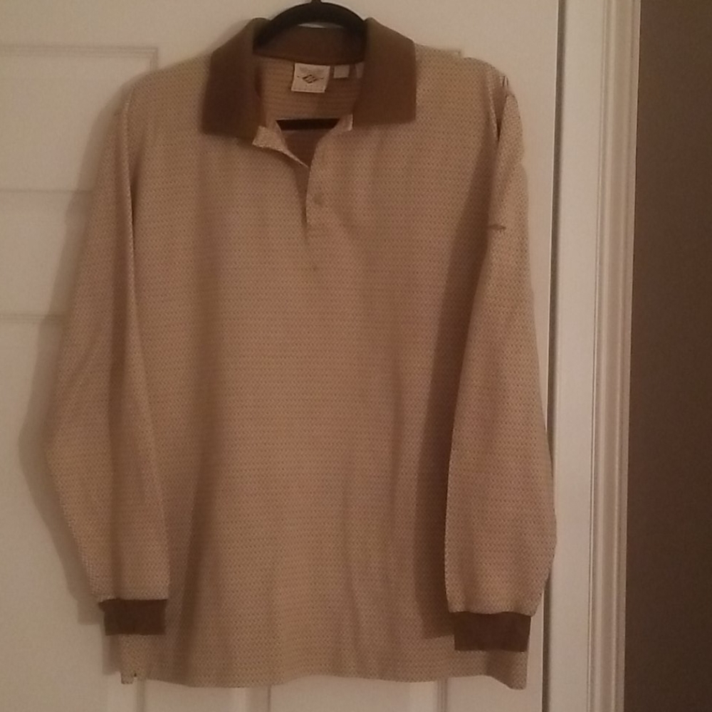Men's JOSEPH ABBOUD Large long sleeved golf shirt